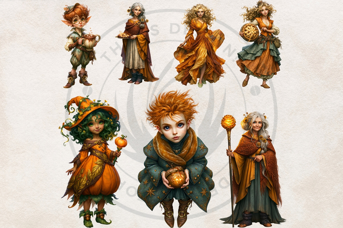 Guilded Harvest Autumn Clipart Set, a Seasonal Illustration by ThatsDesignArt (Photo 5 of 13)