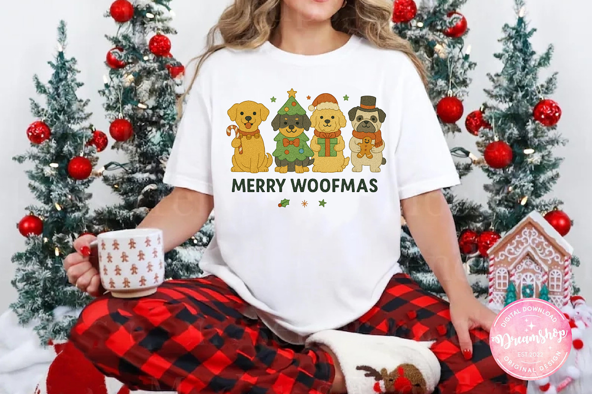 Cute Christmas Dog Lover Sublimation, an Illustration by CreationArt (Photo 4 of 4)