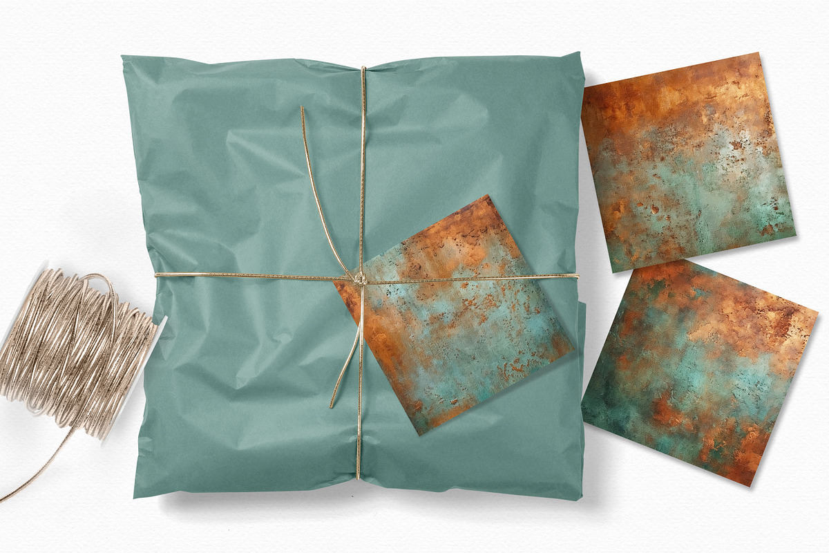 Copper Verdigris Paintings, a Texture Graphic by rileyBgraphics
