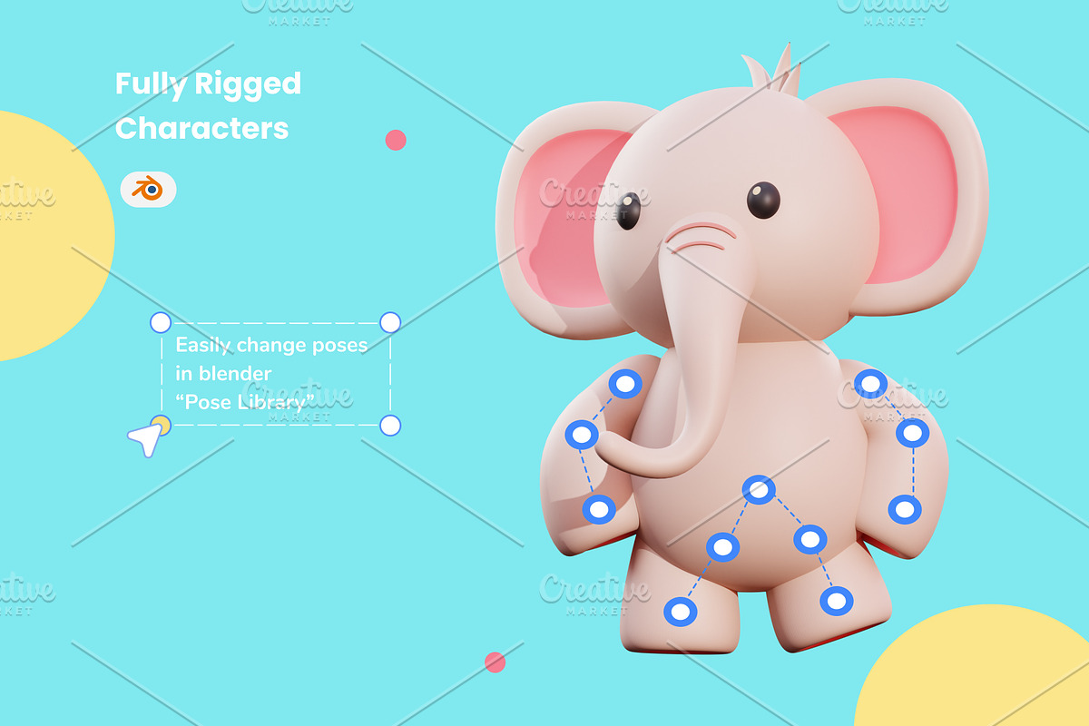 3D Animal Character Pack Vol 2, an Animal 3D Model by Algrafika_Official (Photo 5 of 6)