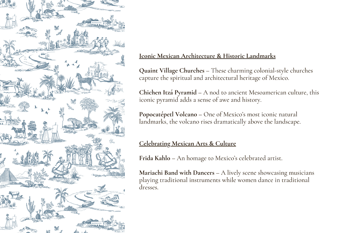 Mexico Toile de Jouy Pattern, a Background Graphic by Hughes Studio (Photo 3 of 8)