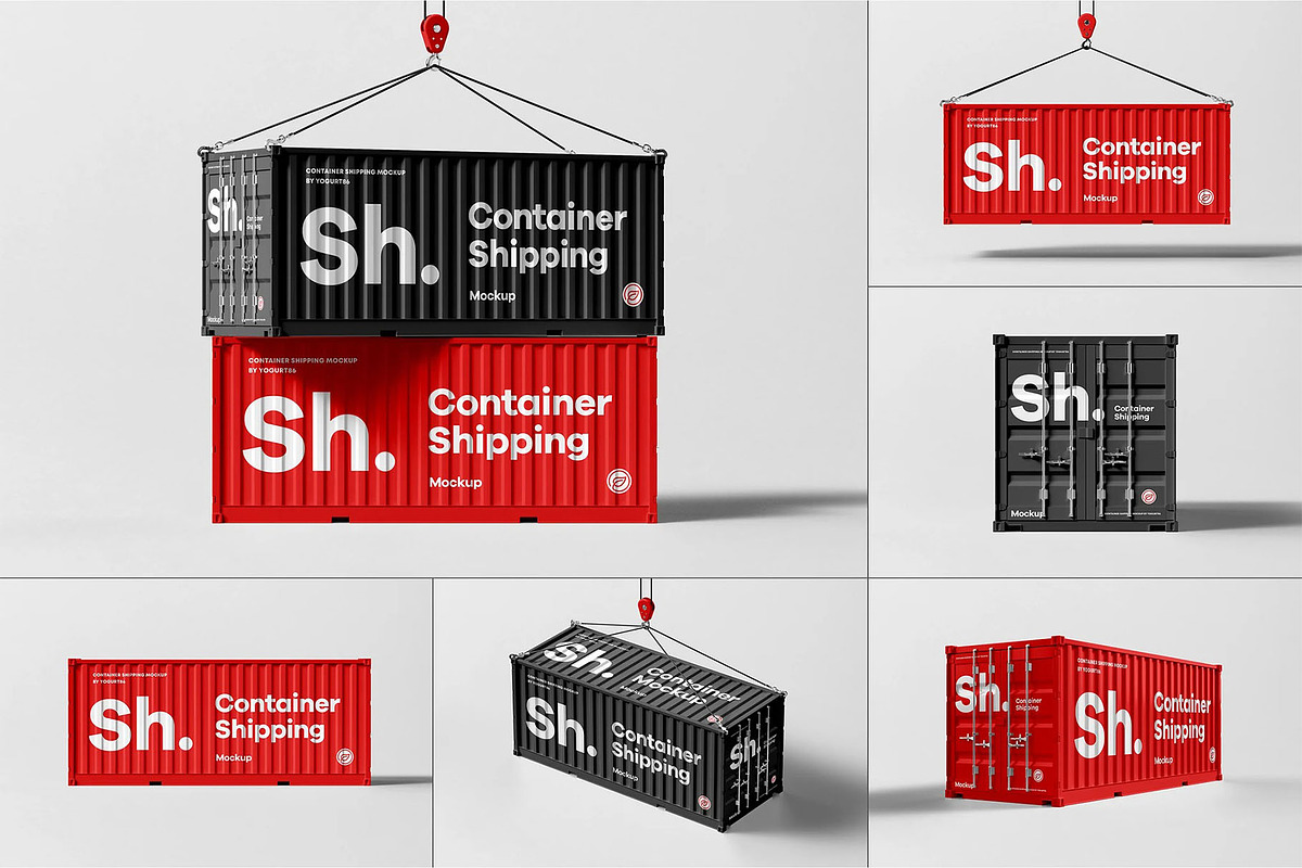 Shipping Container Mock-up, a Cups & Container Mockup by zippypixelstudio (Photo 1 of 12)