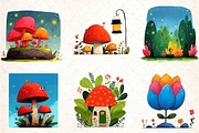 Twilight Glade Clipart, an Illustration by DreamCafeArt (Thumbnail 5 of 7)