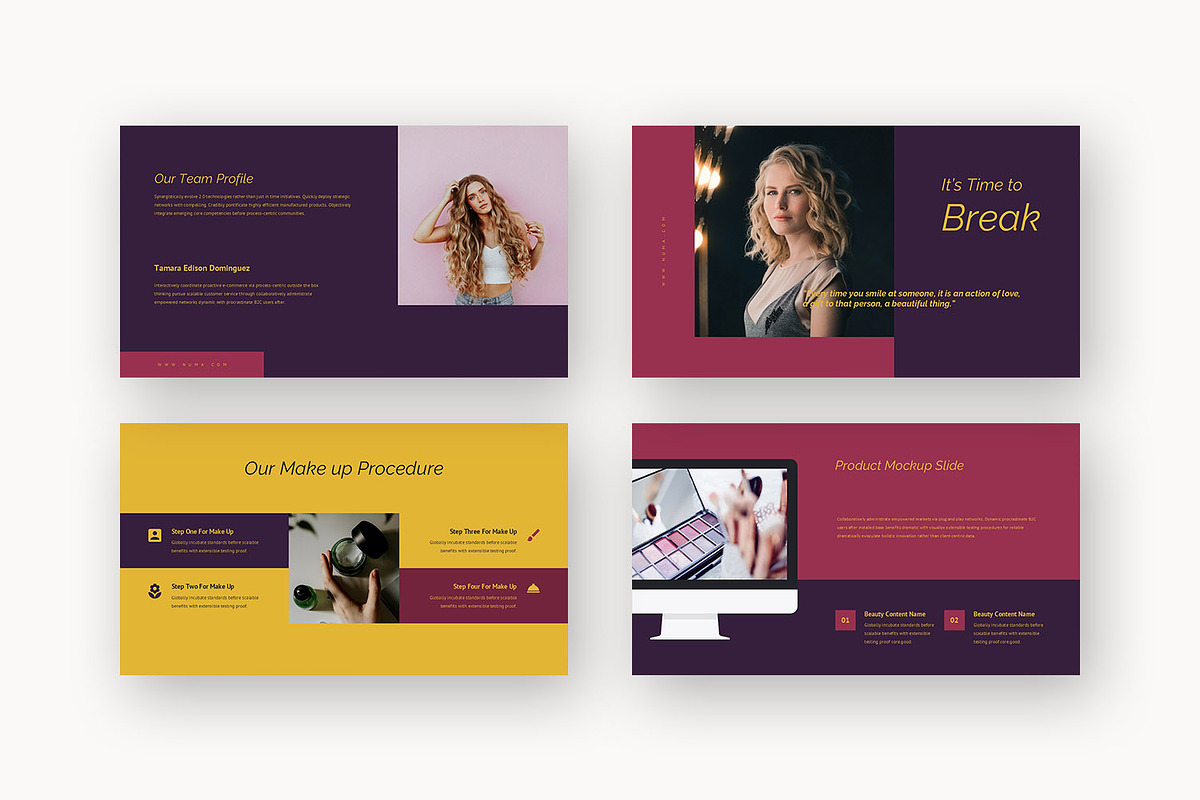 Numa : Beauty Brand Powerpoint, a Presentation Template by Punkl Camp (Photo 12 of 16)