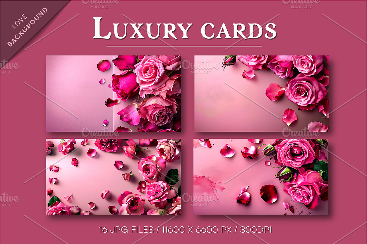 Luxury cards with roses., a Decorative Illustration by KENO Mascots (Photo 4 of 5)