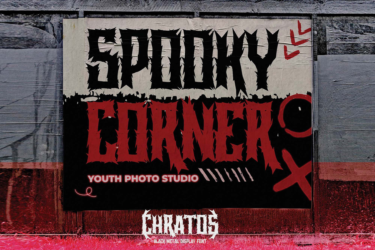CHRATOS - Black Metal Display Font, a Font by Gassstype (Photo 5 of 8)
