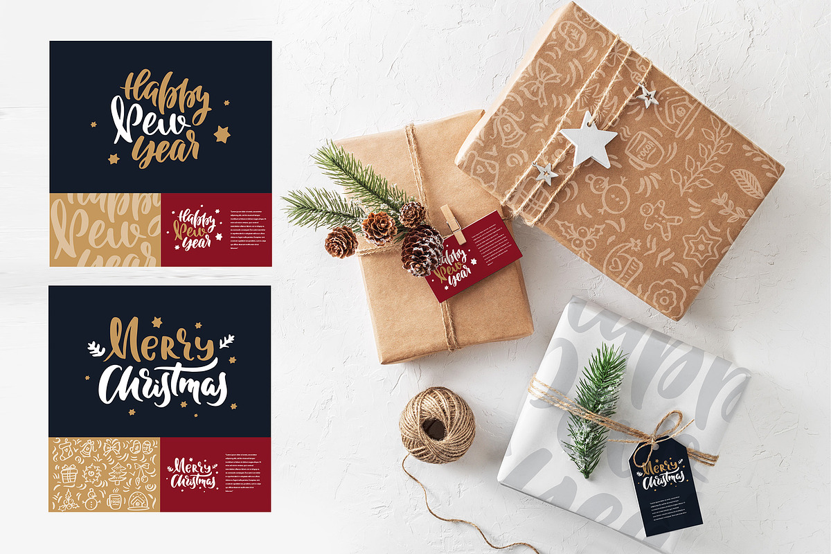 Christmas time lettering pack, a Decorative Illustration by Lettering_Logo (Photo 9 of 11)