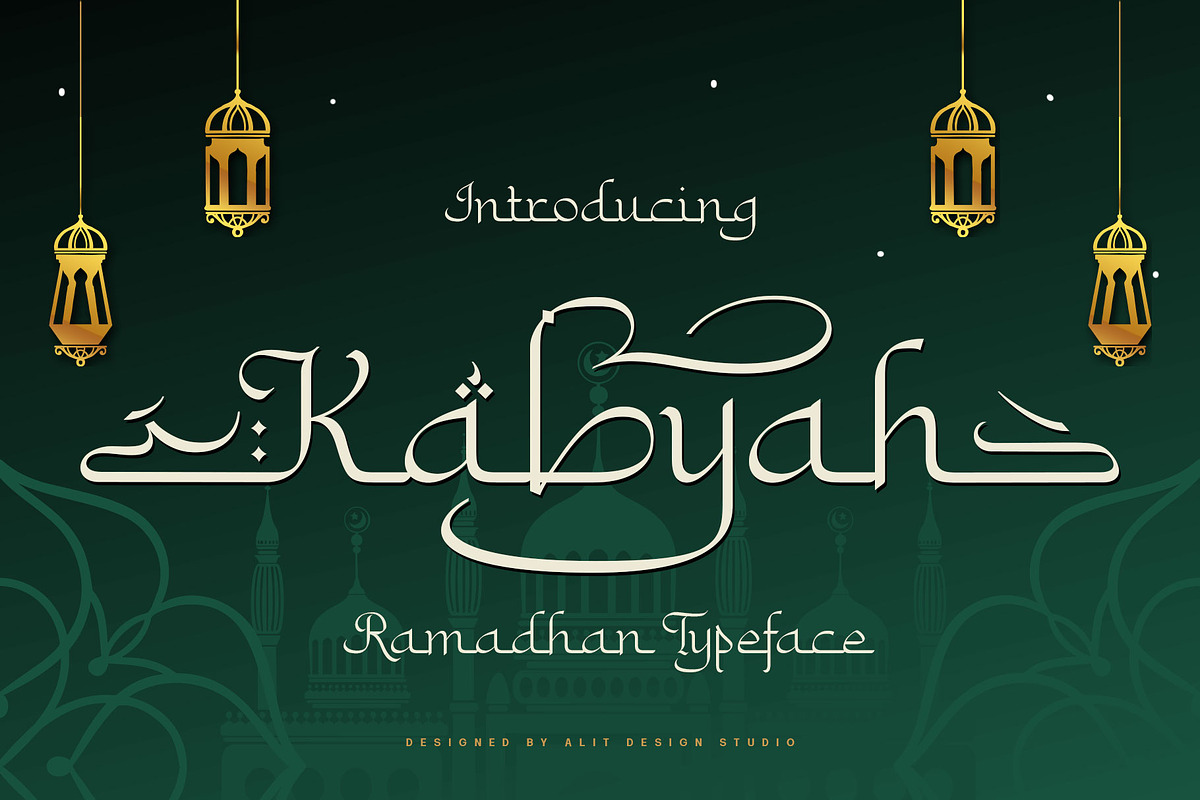 Kabyah Ramadhan Typeface, a Script Font by alit design (Photo 1 of 18)