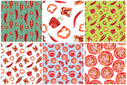 Red vegetables collection, a Pattern Graphic by lenavetka87 (Thumbnail 2 of 3)