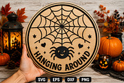 Hanging Around SVG Halloween Round, an Object Graphic by Layerology (Thumbnail 1 of 3)