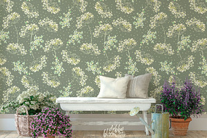 QUEEN ANNE'S LACE - Seamless Pattern