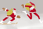 Sports Santas clipart, a Sport Illustration by NataLyaroArt (Thumbnail 5 of 5)