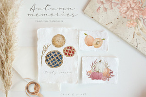 Autumn Memories. Watercolor Set