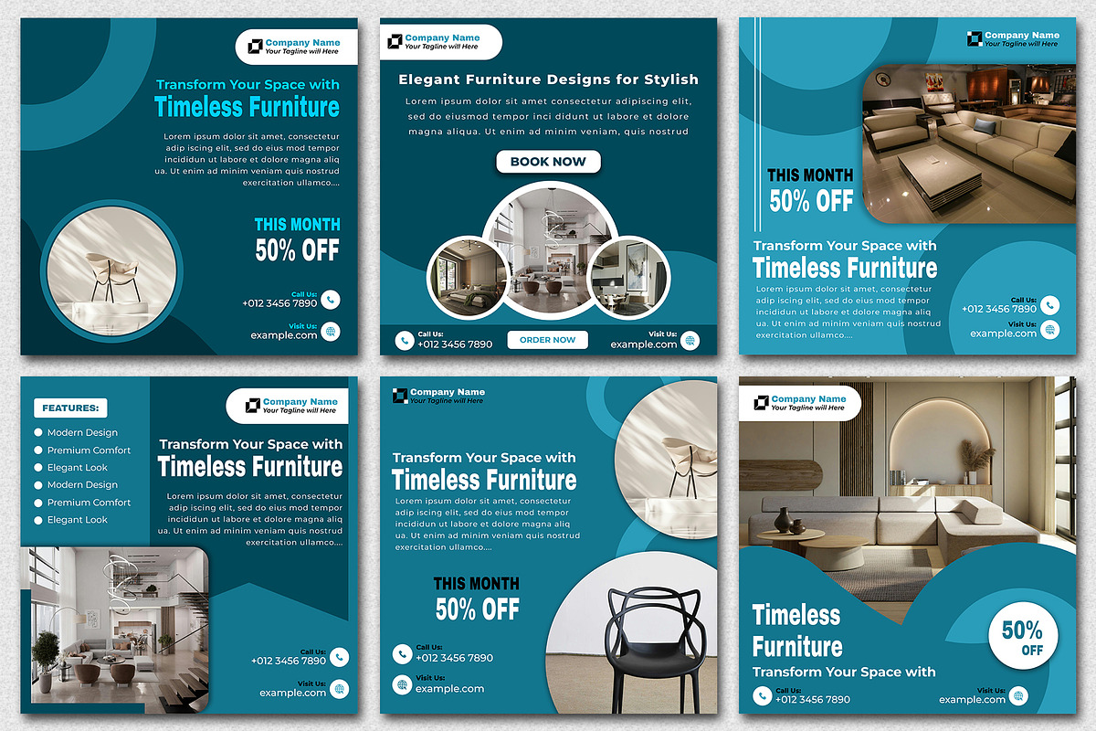 Furniture | 50 Posts | Insgram Posts, a Social Media Template by Mohammad Sarfaraz (Photo 3 of 7)