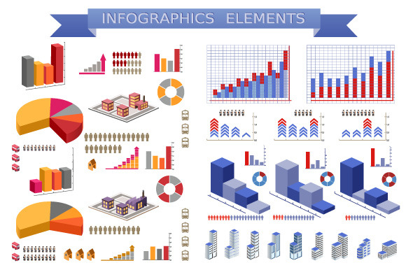 Set Infographics elements preview 4