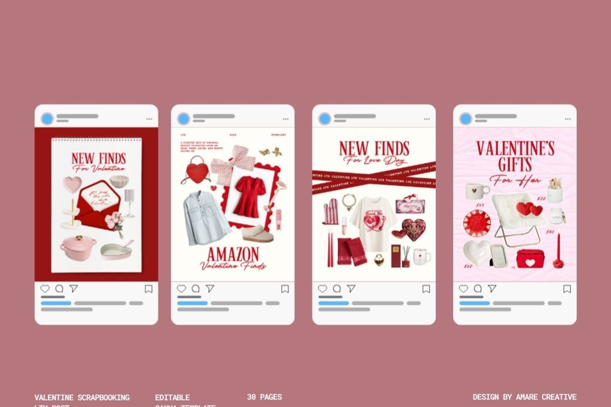 30 Valentine Instagram Post LTK, a Social Media Template by Amaré Creative (Photo 5 of 9)