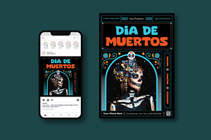 Dia De Los Muertos Flyer, a Flyer Template by iDoodle Studio