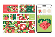Mosaic Fruit and Veggie. Eco Food, a Food Illustration by Lettering_Logo (Thumbnail 13 of 15)