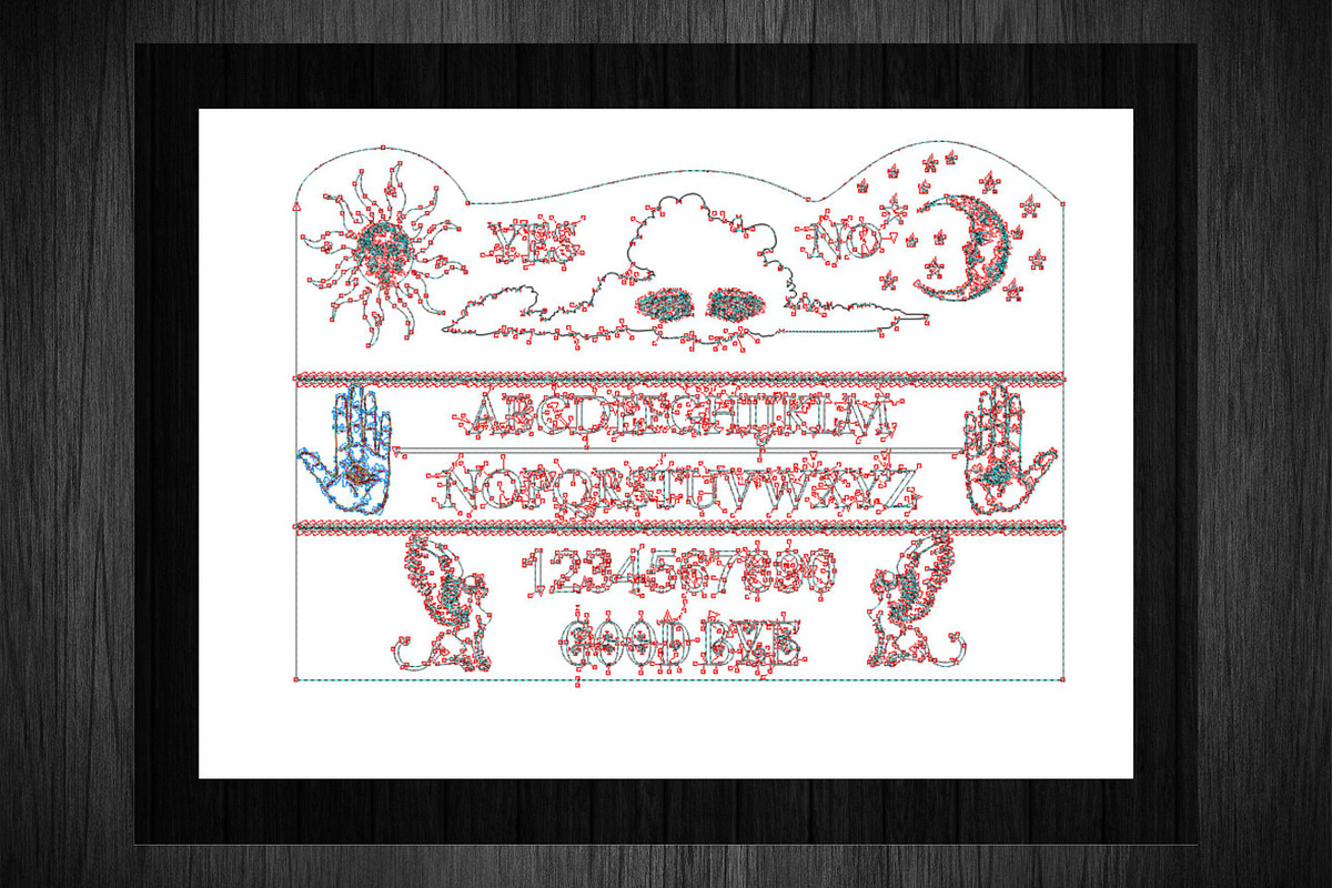 Ouija Spirit Board laser engraving, a Graphic by CncCutModel (Photo 2 of 3)