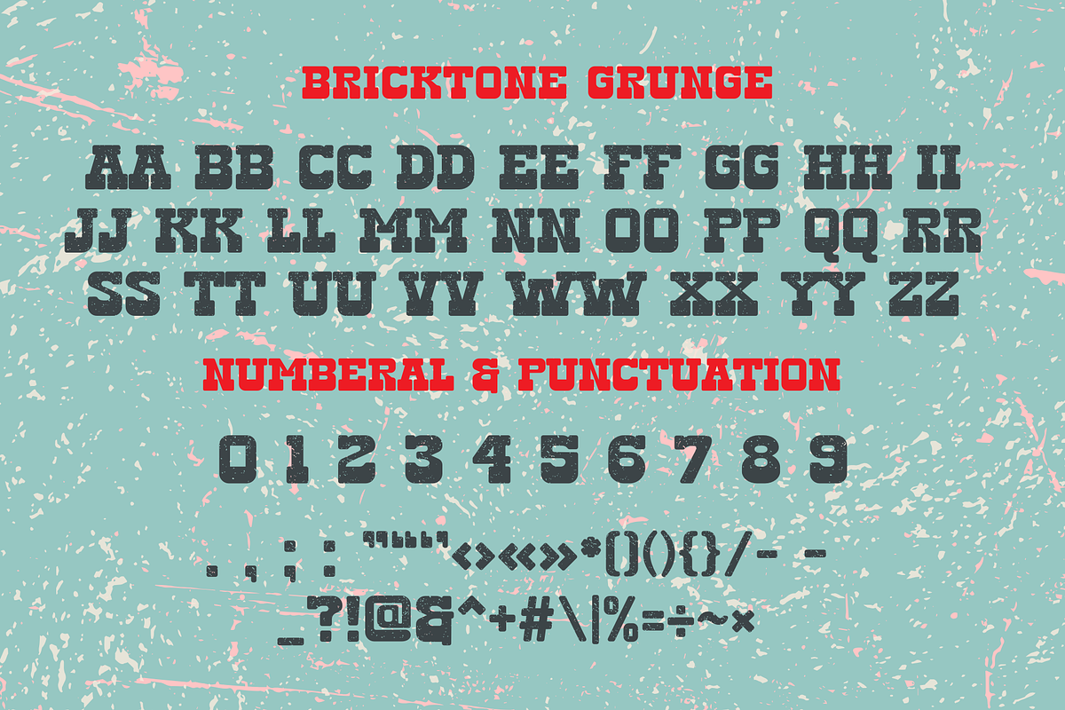 Bricktone is a Retro slab serif font, a Slab Serif Font by Brown Cupple (Photo 11 of 13)