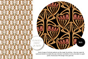 Art Nouveau Seamless Patterns Set, a Pattern Graphic by Elen-Lane (Thumbnail 4 of 6)