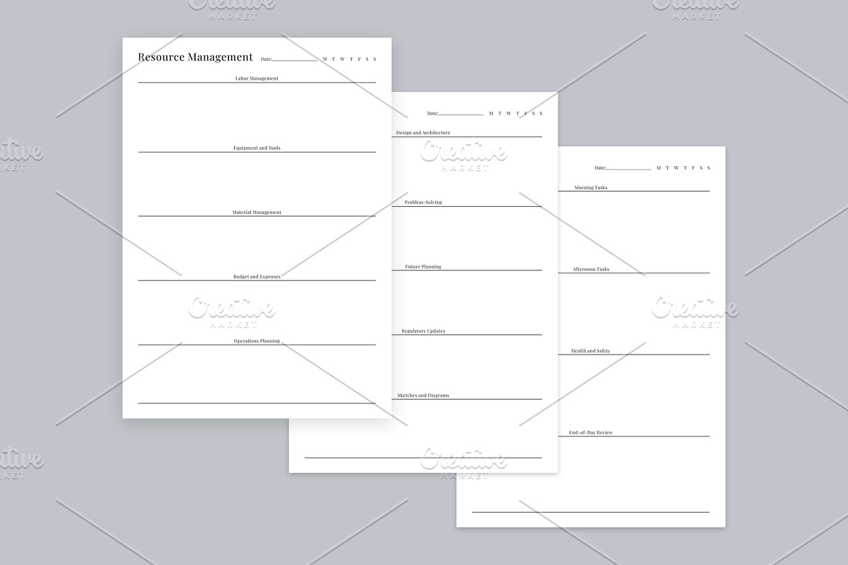 Generic Planning Pages Set V-20, a Stationery Template by shahsoft (Photo 2 of 3)
