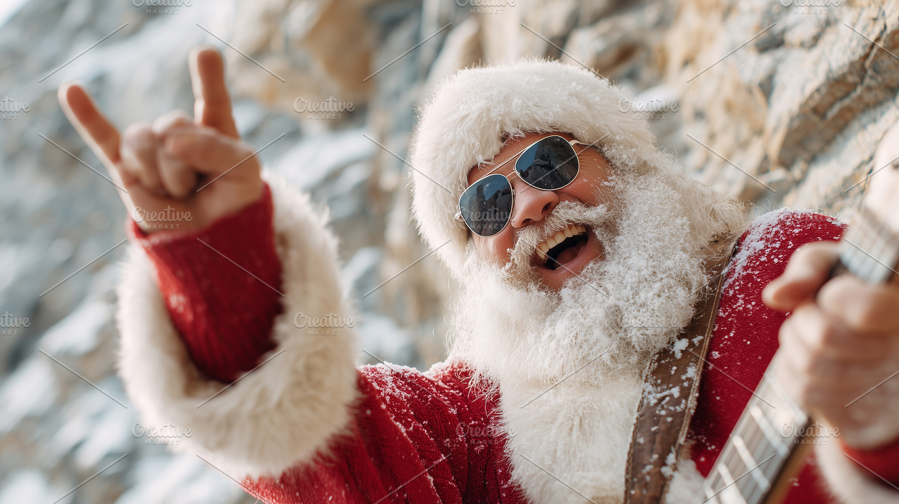 Santa Claus in sunglasses playing, a Holiday Photo by MistyDay