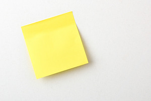 Yellow Sticky Note on White Background, a Business Photo by Davizro's Market