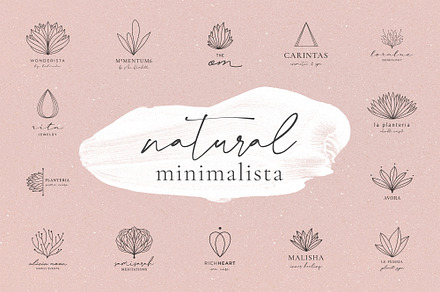 Natural Minimalista Line Art Logos