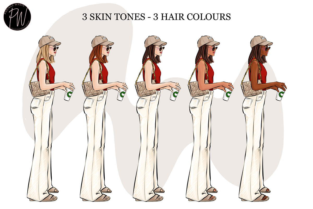 Fashion Girls 59 Clipart png, an Illustration by Parinaz Wadia Design (Photo 3 of 9)