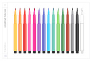 Vector Colored Markers, an Object Graphic by Side Project (Thumbnail 5 of 8)