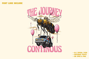 Giant Bee Carrying a Car, a Branding & Logo Template by Judsart