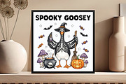 Spooky Goosey,Skeleton Goose Png,Fun, an Illustration by DreamCafeArt (Thumbnail 5 of 7)