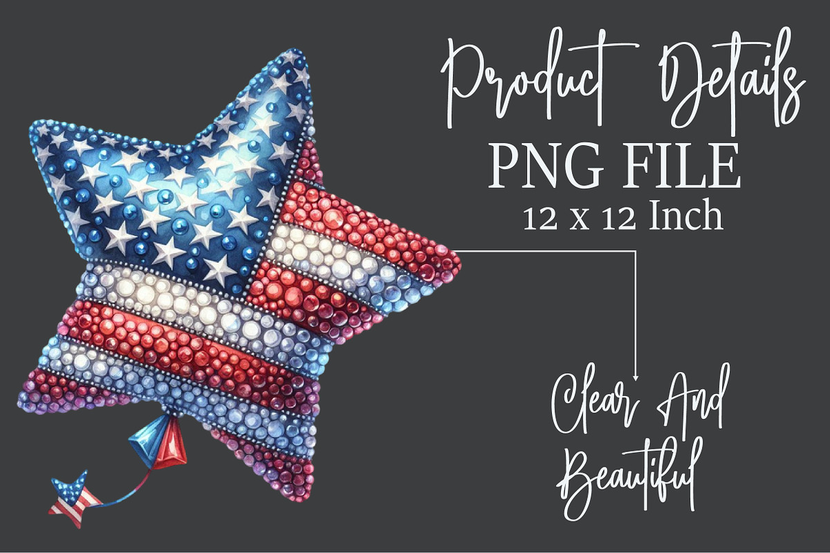 Rhinestone Sparkle American Clipart, an Illustration by Rose Art (Photo 6 of 7)
