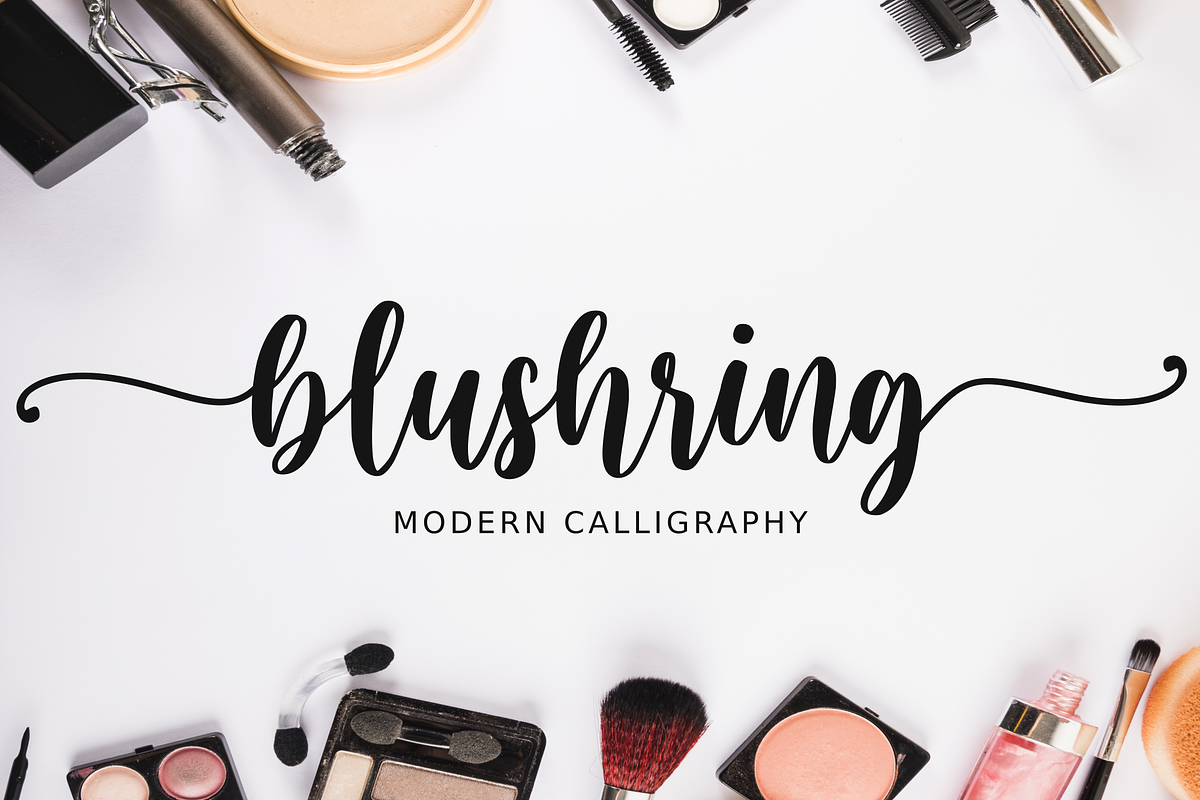 Blushring - Modern Calligraphy, a Script Font by Sibelumpagi Studio (Photo 1 of 11)