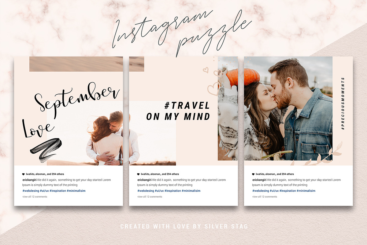 #InstaGrid 5 - Canva Puzzle Template, a Social Media Template by SilverStag Type Foundry (Photo 8 of 15)