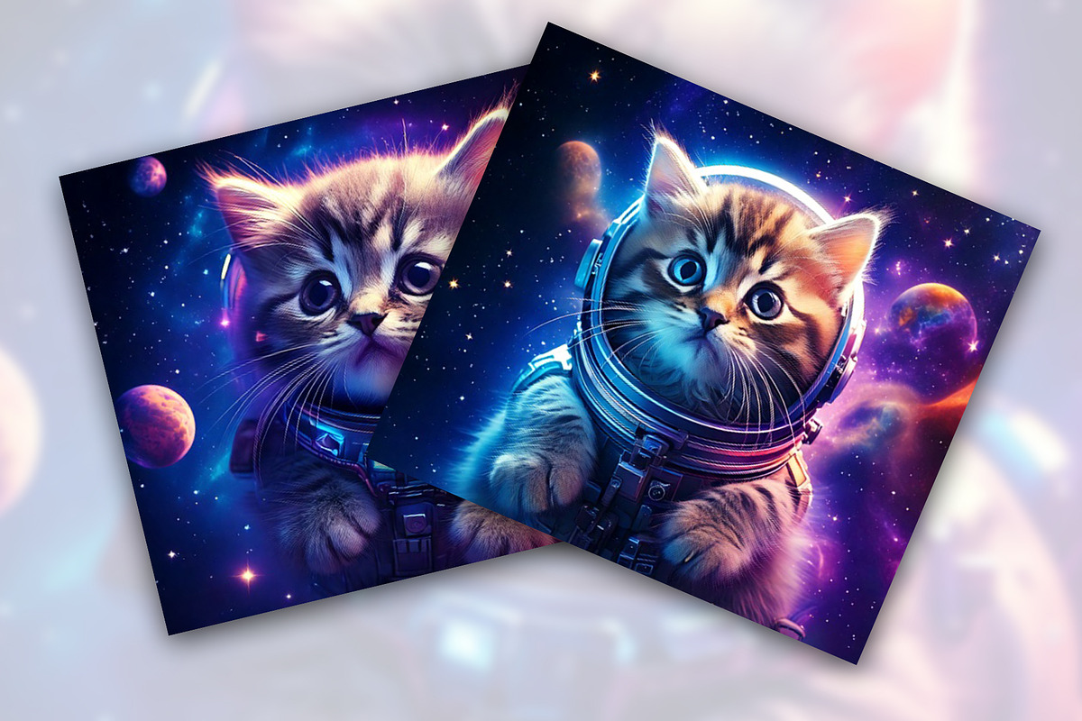 Cat Astronaut Tumbler Wrap, an Object Graphic by Mockmenot (Photo 3 of 3)