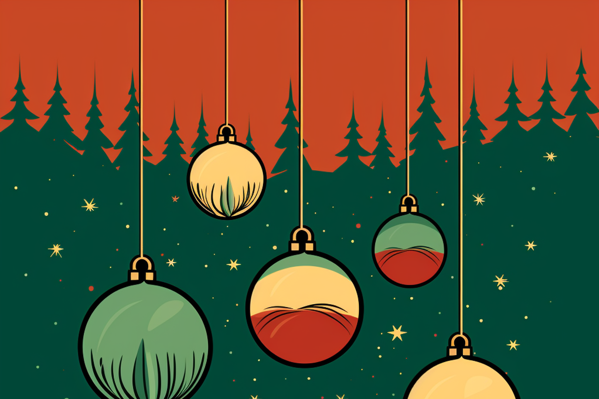 Vintage Christmas Card, a Background Graphic by Printable Treasure (Photo 4 of 5)