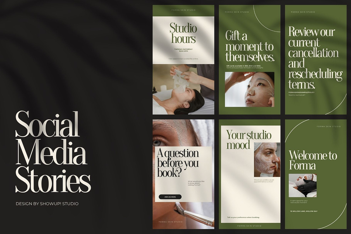 Beauty & Wellness Canva Templates, a Social Media Template by ShowUp! Studio (Photo 4 of 9)