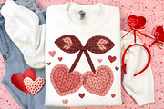 Faux Crochet Valentines Day Cherry, an Illustration by Canvas Craft (Thumbnail 7 of 7)