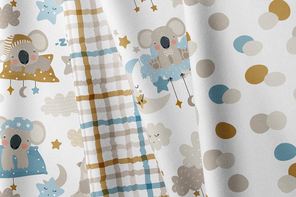 Sleepy Koalas – Seamless Patterns, a Pattern Graphic by PROTEA Watercolor Studio (Photo 3 of 8)