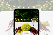Chartreuse Wedding Menu Mockup, an Advertising Mockup by Serenefeeling (Thumbnail 7 of 8)