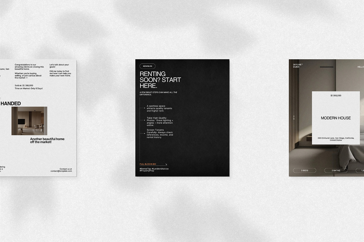 40 Realtor Instagram Canva Templates, a Social Media Template by Prapti Design (Photo 6 of 10)