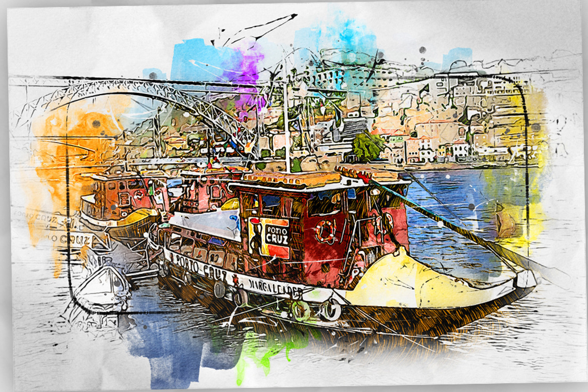 Pen Watercolor Photoshop Action, an Action Add-On by GorynArt (Photo 13 of 23)