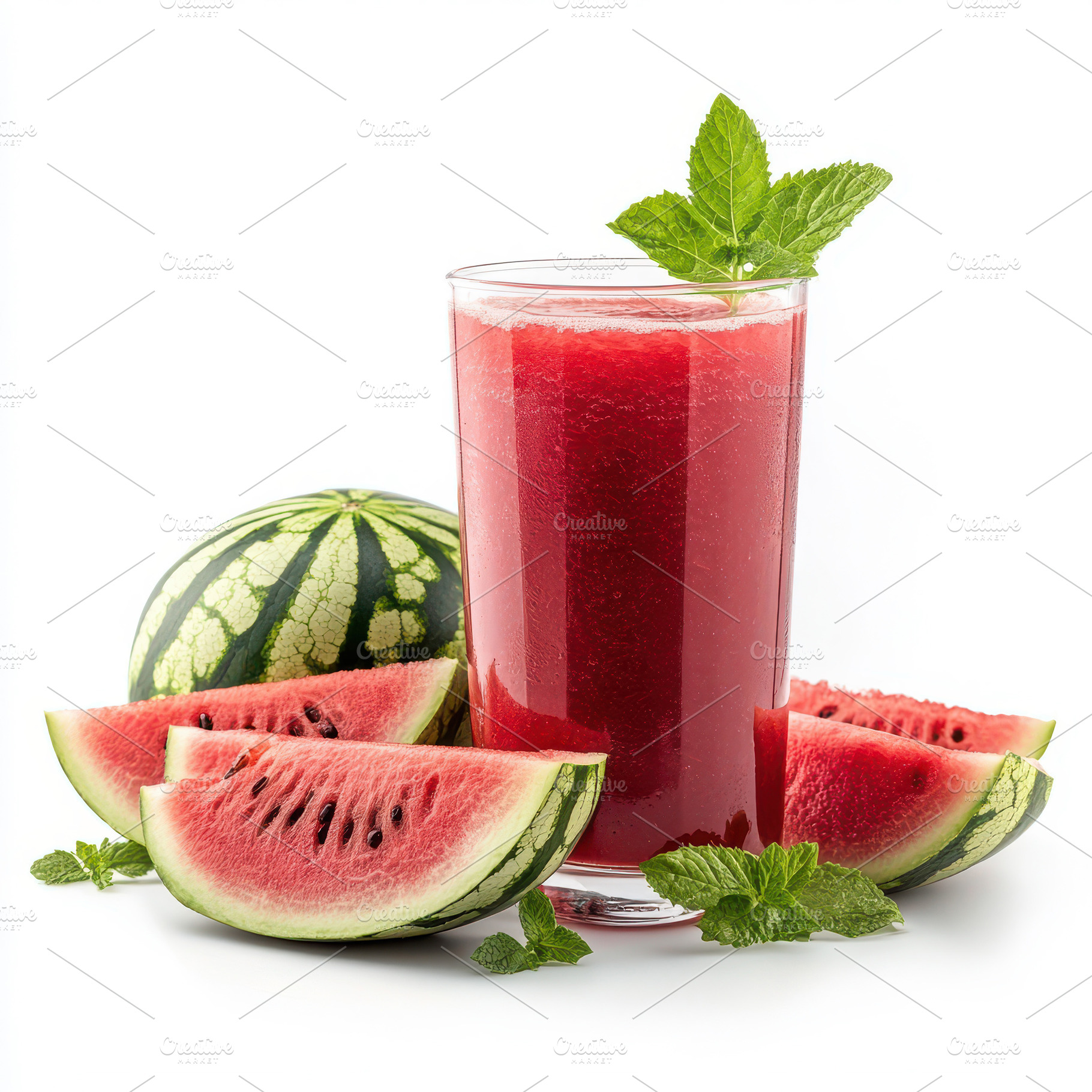 Refreshing Watermelon Smoothie Summe, a Food & Drink Photo by Pixeness Studio