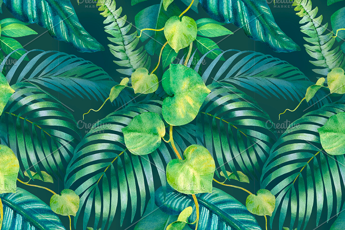 Tropical flora, a Texture Illustration by Sundra (Photo 10 of 15)