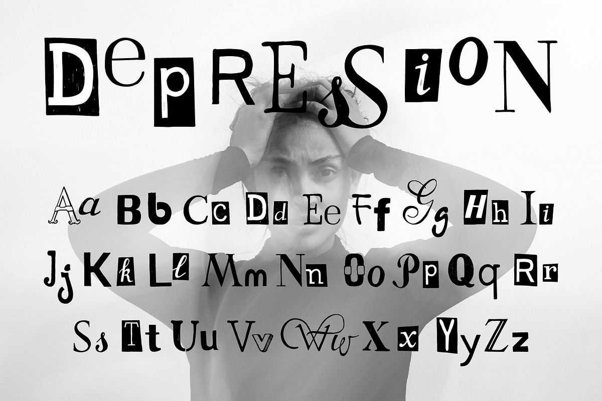 People in depression, a Healthcare Illustration by handsketched (Photo 4 of 8)