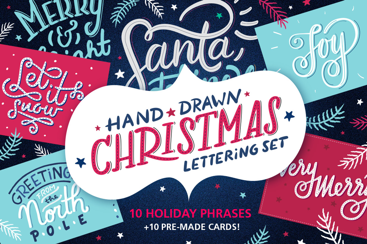 Christmas Lettering | Holiday Cards, a Graphic by Alexandra Deus (Photo 1 of 5)