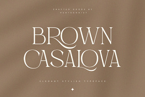 Brown Casalova Stylish Typeface