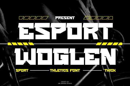 Esport Woglen - Sporty Font, a Sans Serif Font by QR Design Studio